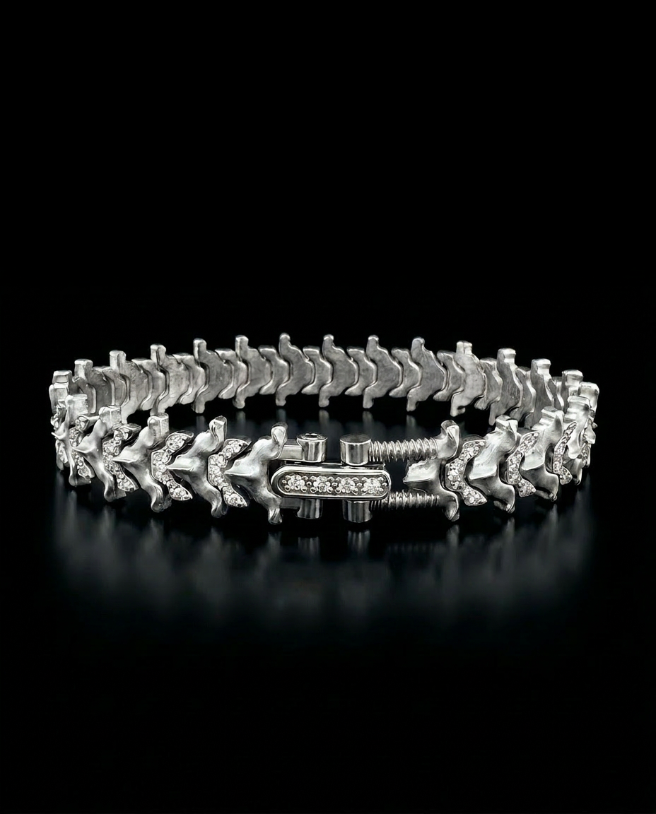 SPATIUM BRACELET | SPATIUM 12MM STERLING SILVER DIAMOND PAVE SPACER
