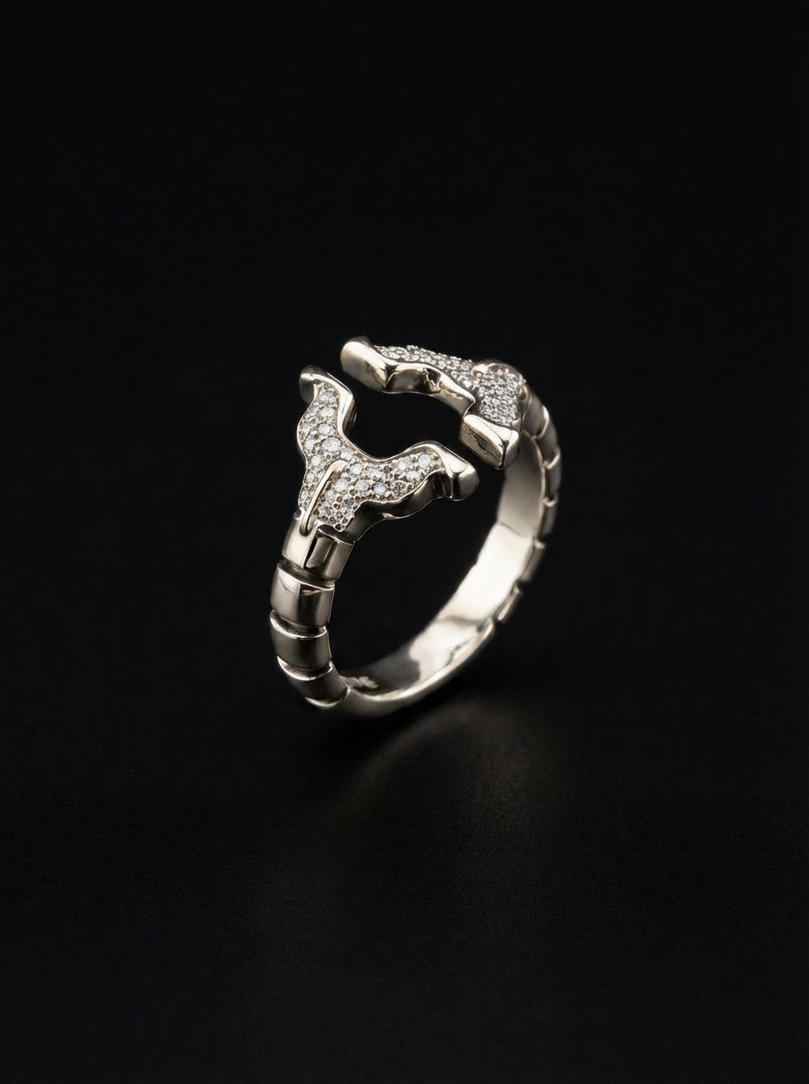 SPINALE RING | APERTURA LARGE 16MM 18K GOLD WHITE DIAMOND