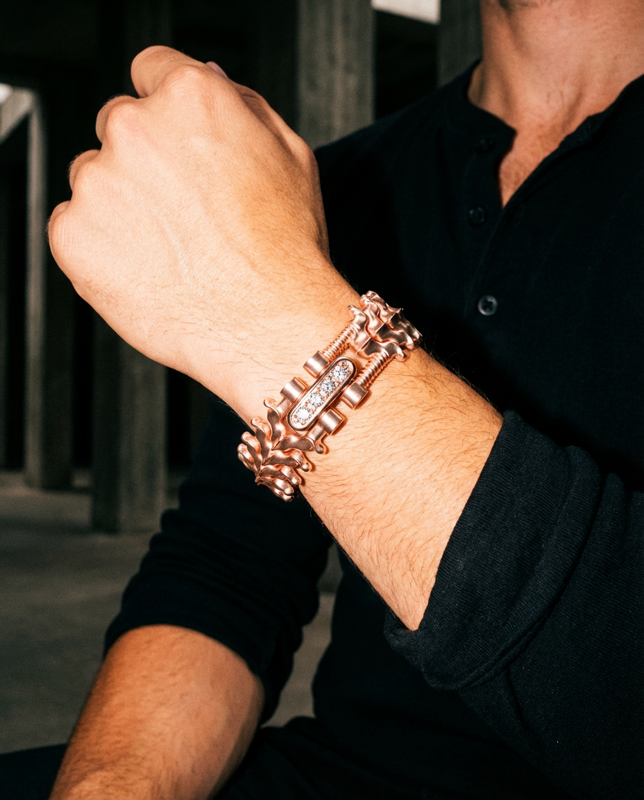Rose Gold - SPINALE BRACELET | LARGE 16MM 18K GOLD