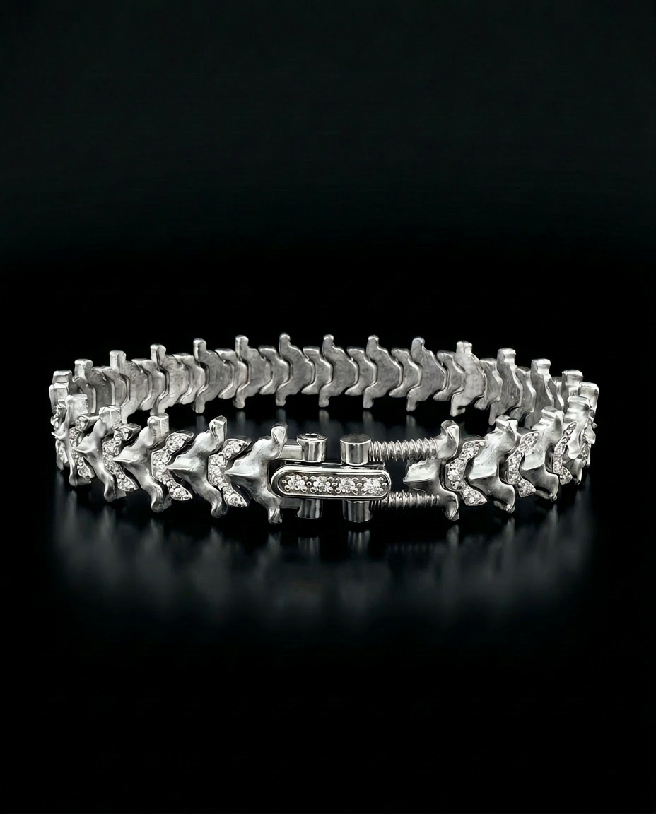 SPATIUM BRACELET | SPATIUM 12MM STERLING SILVER PAVE SPACER