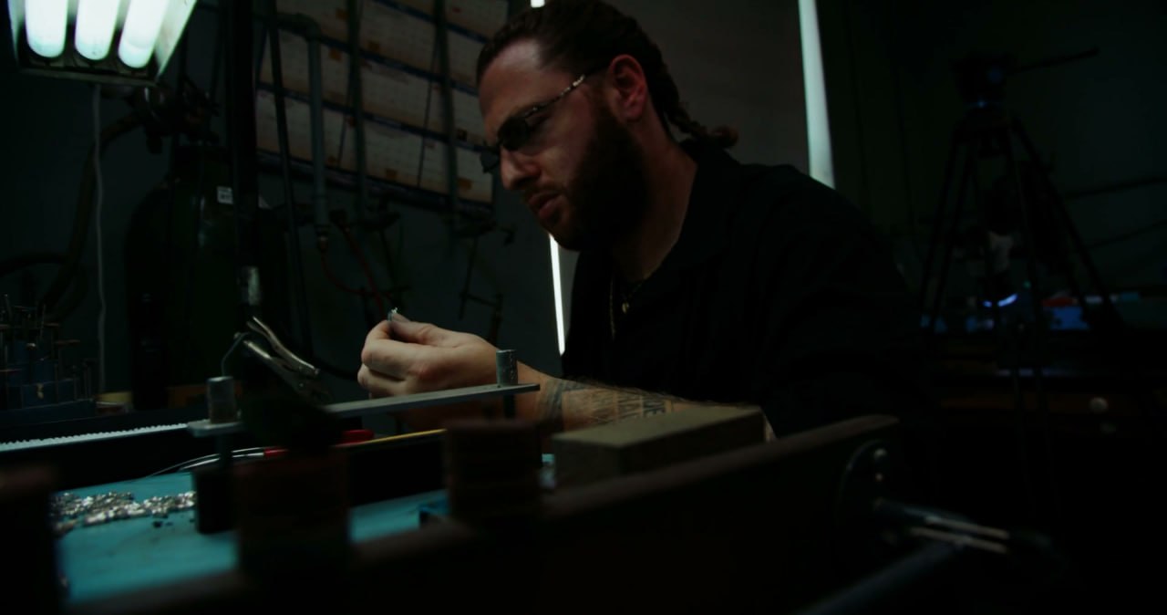 Julius Margulies at his workbench